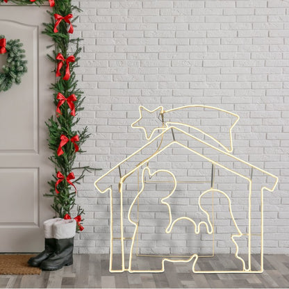 Presepe natalizio decorazione con LED