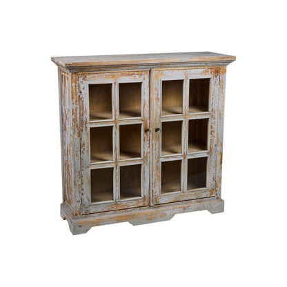 Credenza shabby con 2 ante con vetri - Heloise