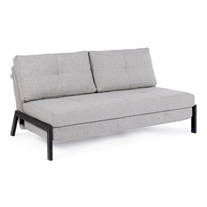 Divano letto scandinavo in tessuto con struttura in acciaio - Hayden