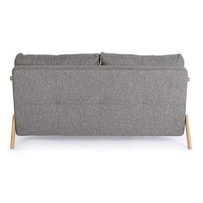 Divano letto scandinavo in tessuto con struttura in acciaio - Hayden