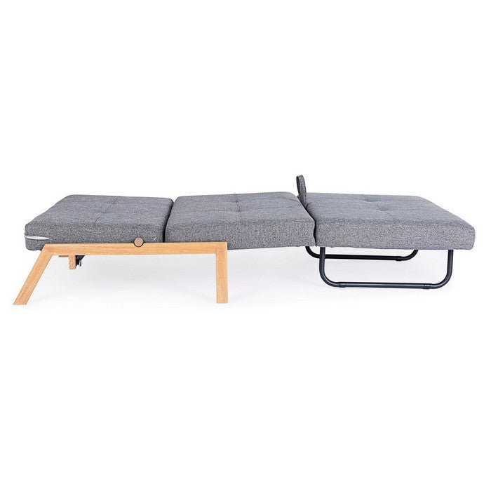 Divano letto scandinavo in tessuto con struttura in acciaio - Hayden - BIZZOTTO - 34382063698136