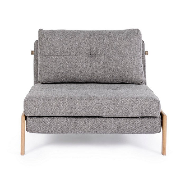 Divano letto scandinavo in tessuto con struttura in acciaio - Hayden - BIZZOTTO - 34382063763672