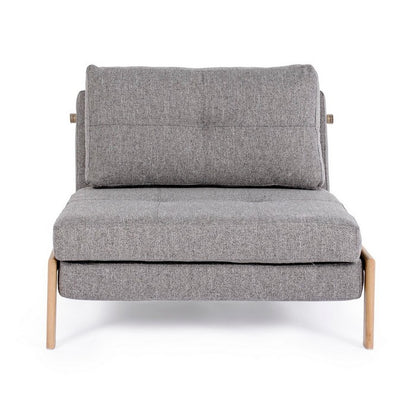 Divano letto scandinavo in tessuto con struttura in acciaio - Hayden