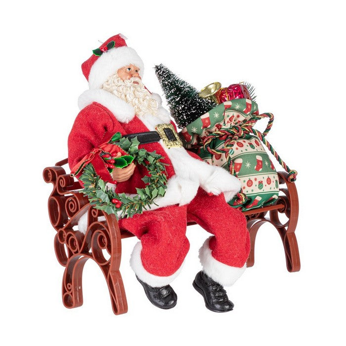 Babbo Natale decorativo sulla panchina - Denzel - BIZZOTTO - 35959357964504