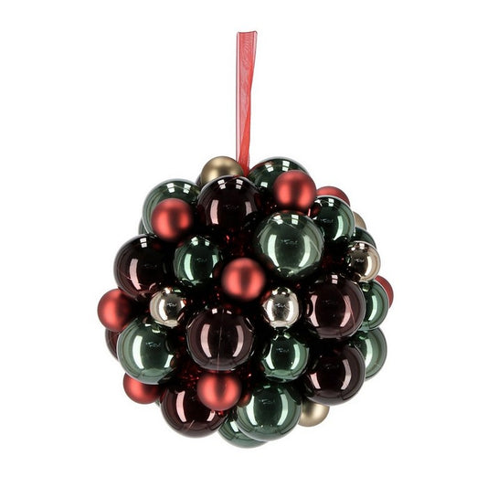 Decorazione sfera natalizia verde e rosso - Joe - BIZZOTTO - 