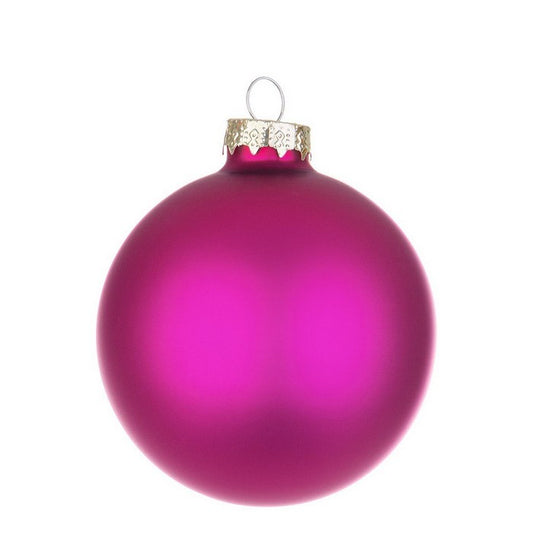 Palla di Natale in vetro magenta opaco - BIZZOTTO - 35962598195416