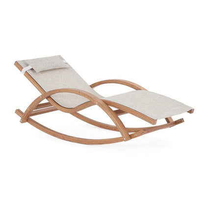 Chaise longue a dondolo in legno - Noes