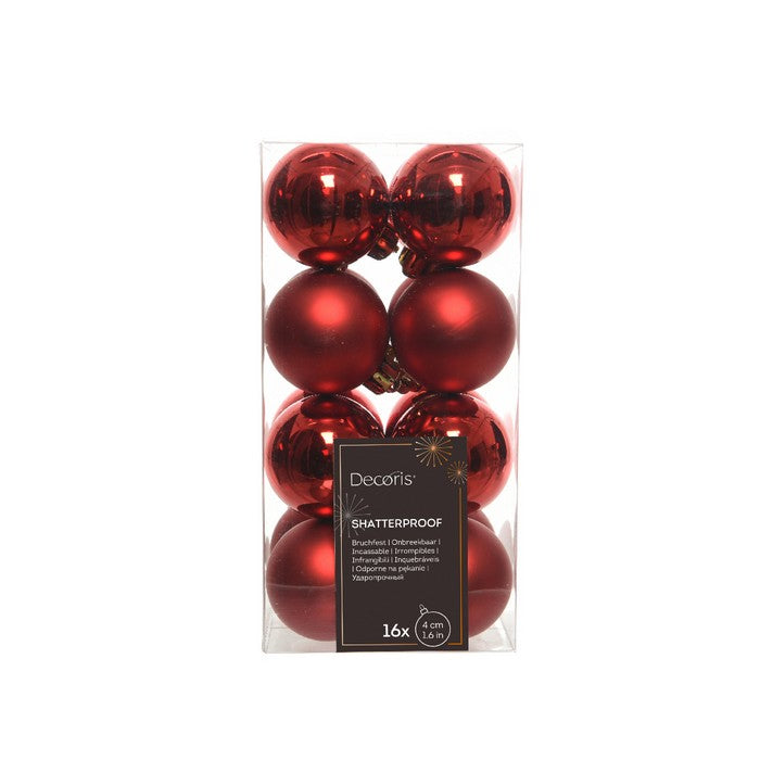 Set 16 palline di Natale in plastica 4 cm - KAEMINGK - 63421001007482