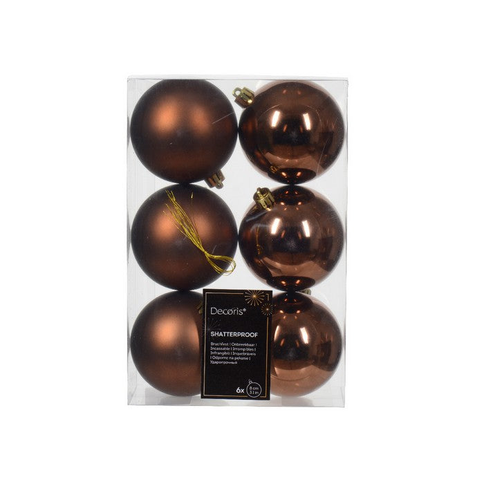 Set 6 palline di Natale in plastica 8 cm - KAEMINGK - 63421011067258