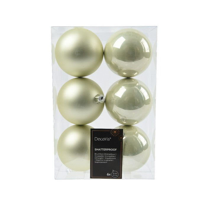 Set 6 palline di Natale in plastica 8 cm - KAEMINGK - 63421017522554