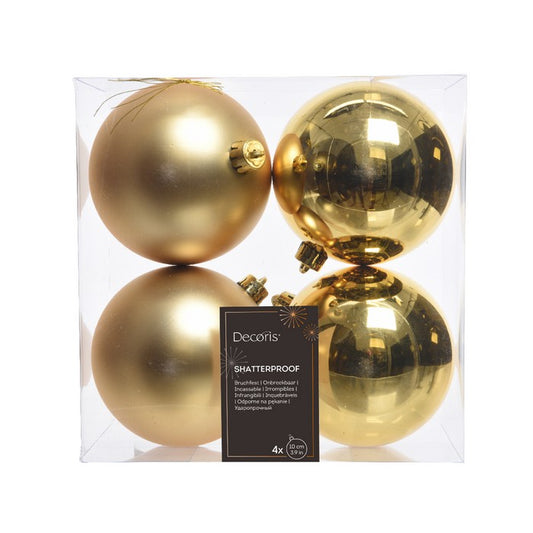 Set 4 palline di Natale in plastica 10 cm - KAEMINGK - 63421034365306