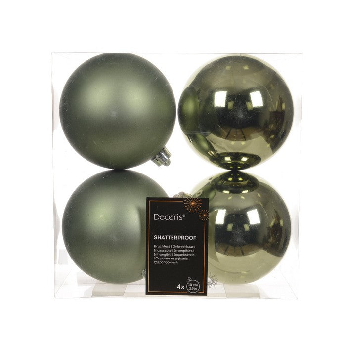 Set 4 palline di Natale in plastica 10 cm - KAEMINGK - 63421040066938