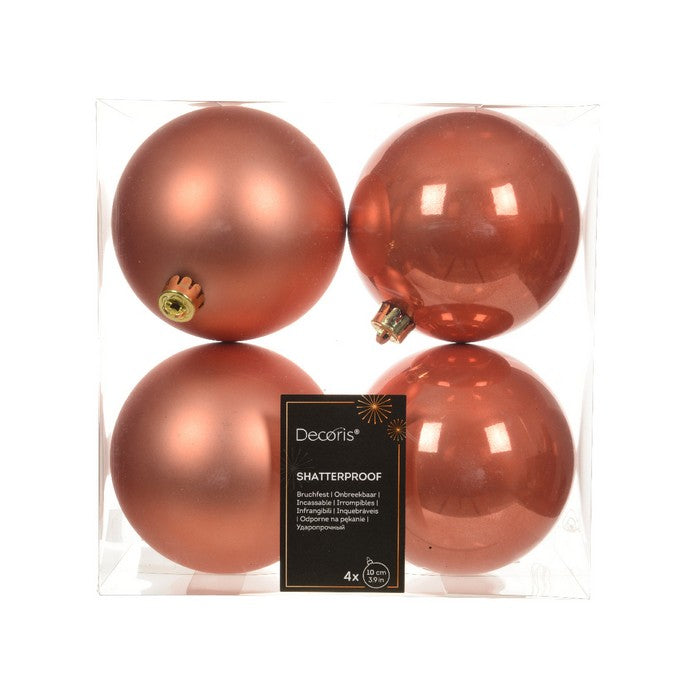 Set 4 palline di Natale in plastica 10 cm - KAEMINGK - 63421040984442