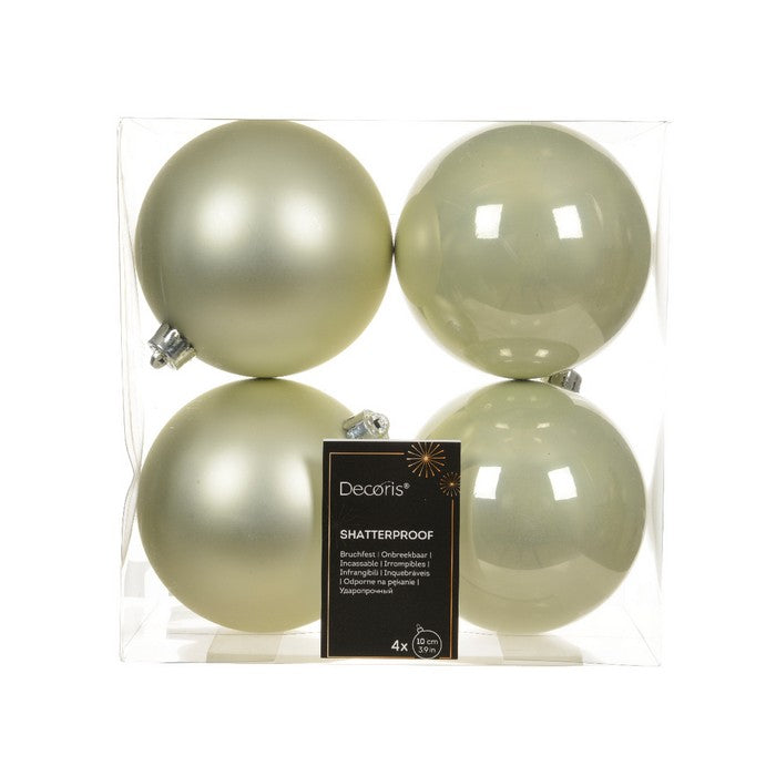 Set 4 palline di Natale in plastica 10 cm - KAEMINGK - 63421041246586