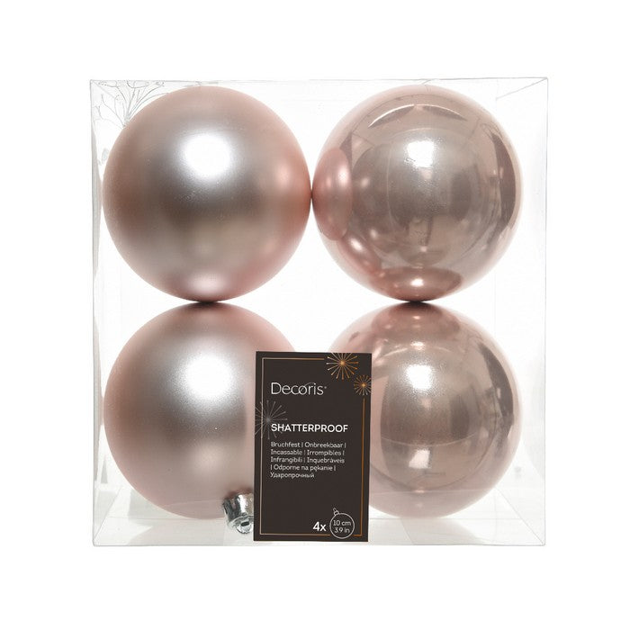 Set 4 palline di Natale in plastica 10 cm - KAEMINGK - 63421042262394