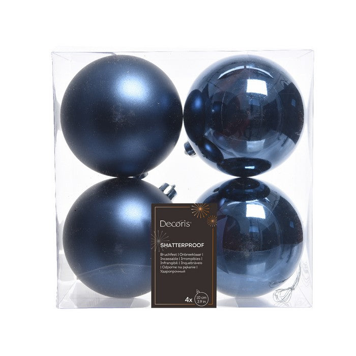 Set 4 palline di Natale in plastica 10 cm - KAEMINGK - 63421042950522