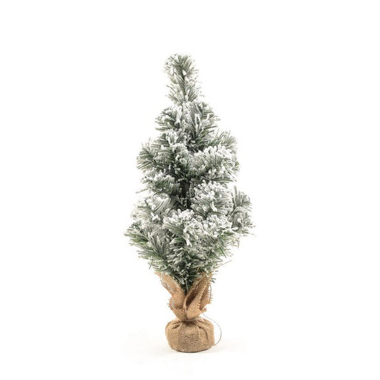 Albero di Natale innevato con base in juta 45 cm - MERCURY - 