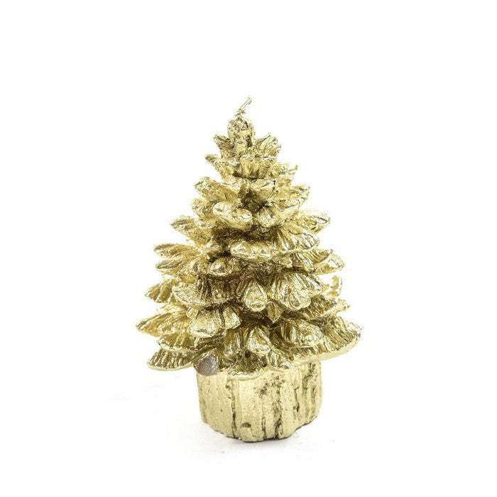 Candela a forma di albero di Natale dorato 13 cm - MERCURY - 62605149766010