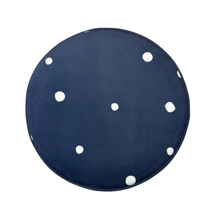 Pouf natalizio rotondo in velluto con città di notte 40 cm - BEST - 63414753821050