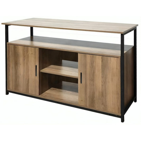 Mobile credenza industrial in metallo e legno con 2 ante e ripiano - BEST - 63637811331450