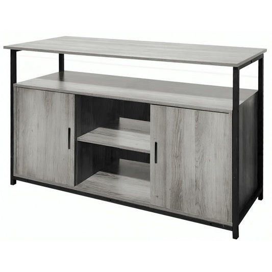 Mobile credenza industrial in metallo e legno con 2 ante e ripiano - BEST - 63637811331450