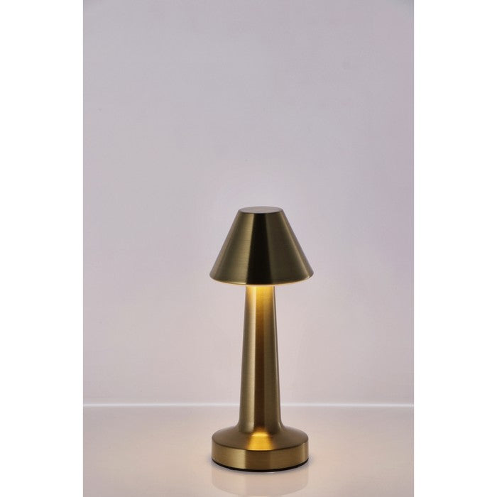 Lampada da tavolo touch ricaricabile in ferro dorato 24 cm - Qirat - AD TREND - 63845897535866