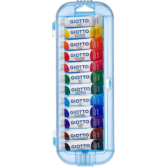 Giotto astuccio 12 tempere 7,5 ml tubo - INGRO CART - 34277803720920