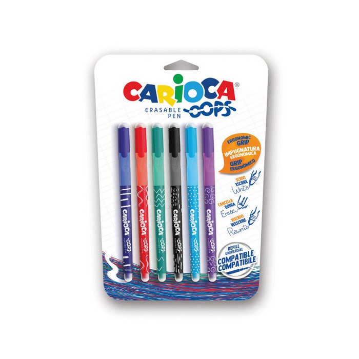 Carioca penne cancellabili colorate Oops - INGRO CART - 34277820956888