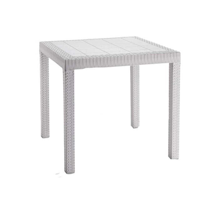 Tavolo quadrato da giardino in polipropilene effetto rattan 80x80 cm - Dallas - BICA - 34272533512408