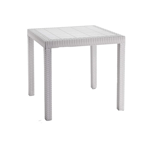 Tavolo quadrato da giardino in polipropilene effetto rattan 80x80 cm - Dallas - BICA - 34272533676248