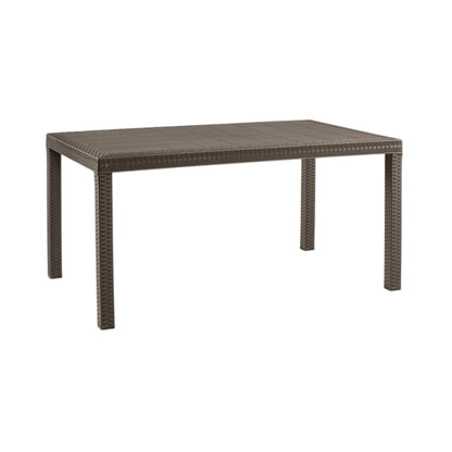 Tavolo da giardino in polipropilene effetto rattan 150x90 cm - Houston