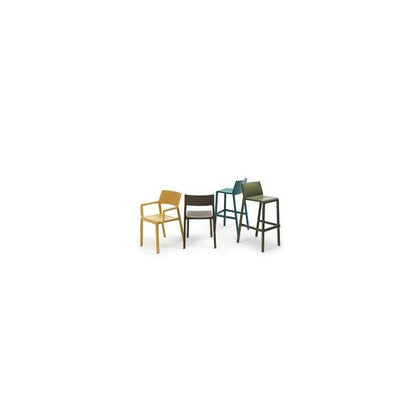 Sgabello da giardino alto in resina - Trill Stool