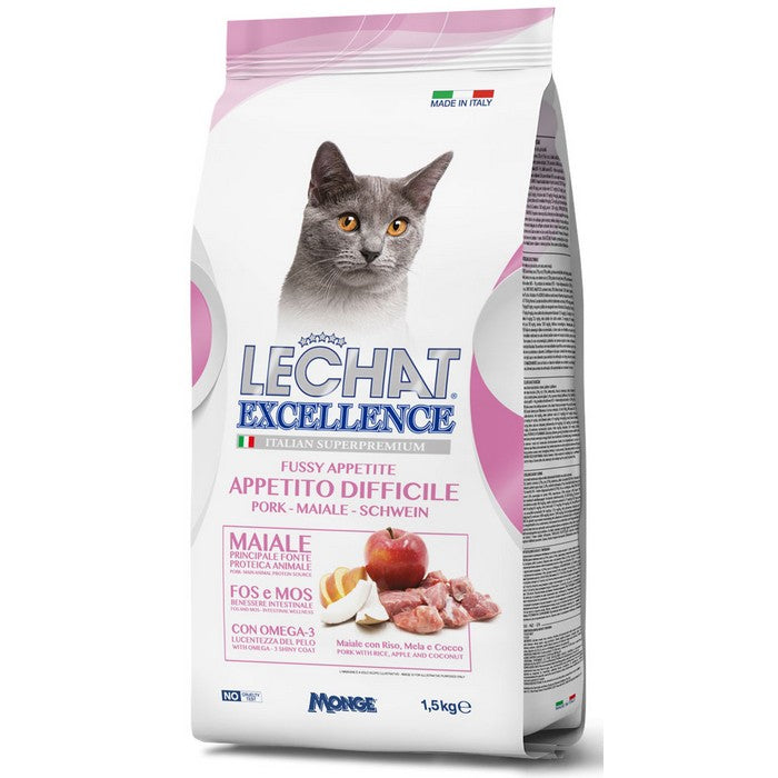 LeChat Excellence Appetito Difficile Maiale 1,5kg - MONGE - 35683848683736