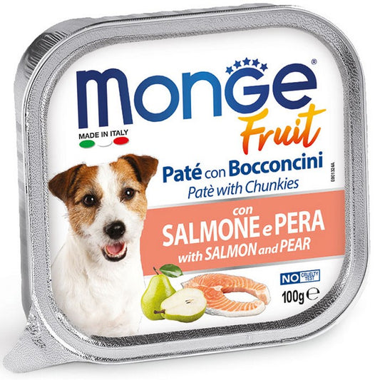 Monge Fruit Paté e Bocconcini con Salmone e Pera 100g - MONGE - 