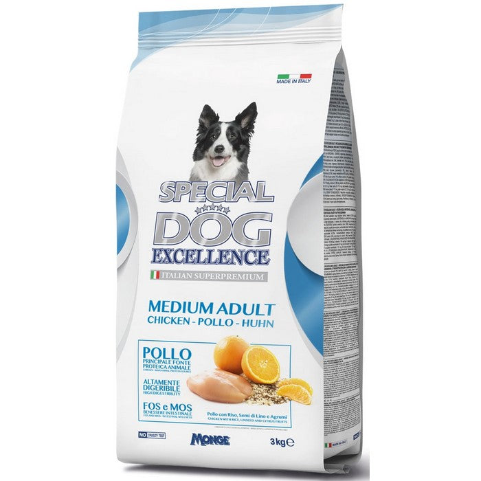 Special Dog Excellence Medium Adult - Pollo 3kg - MONGE - 35683533553880