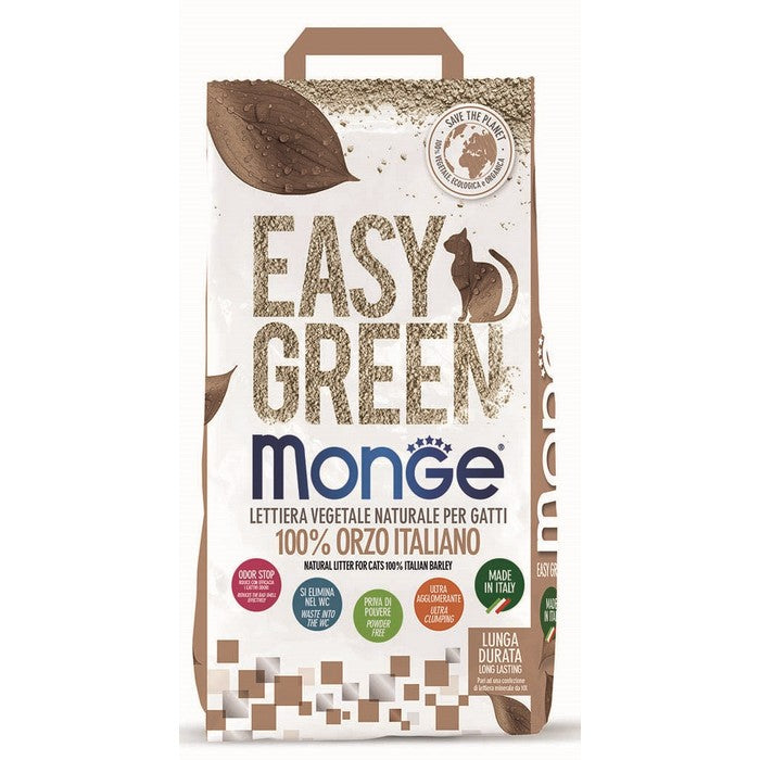 Monge Lettiera Easy Green 100% Orzo Italiano 3,8kg - MONGE - 35190188310744