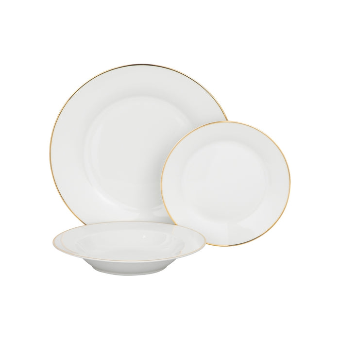 Set da 18 piatti Filo Oro in porcellana - CASA COLLECTION - 34277003755736