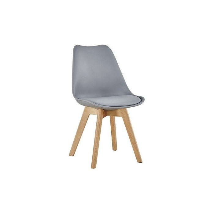 Sedia scandinava Lelia con seduta in ecopelle e gambe in legno - CASA COLLECTION - 34264188715224