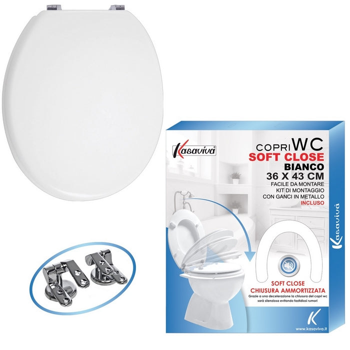 Copriwater universale WC Soft Close bianco - KASAVIVA - 34275803594968