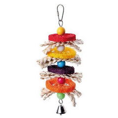Gioco per uccelli in luffa e spighe di grano - Carioca