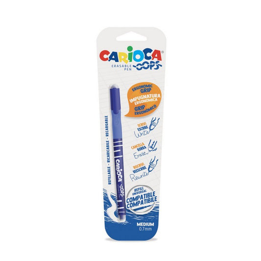 Carioca penna cancellabile Oops - blu - INGRO CART - 34277911888088