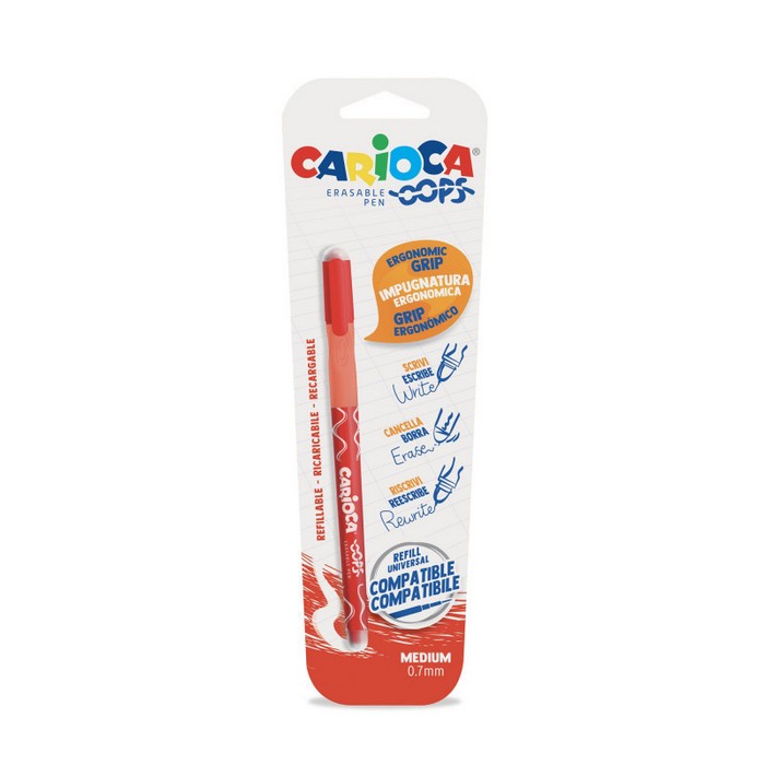 Carioca penna cancellabile Oops - rosso - INGRO CART - 34277916180696