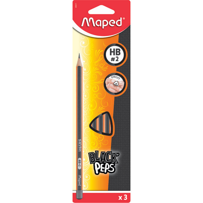 Maped set 3 matite esagonali HB - INGRO CART - 34277924110552