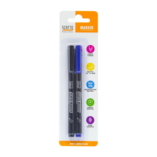 Confezione 2 marker 1,5-1,8 mm - SCATTO ENERGIA CREATIVA - 34277986762968