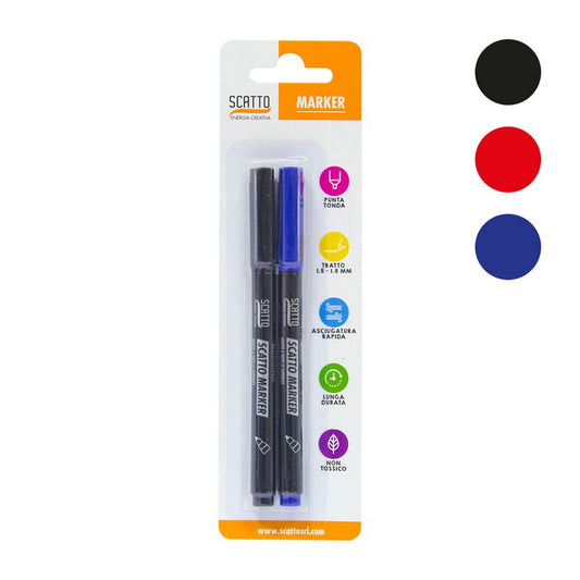 Confezione 2 marker 1,5-1,8 mm - SCATTO ENERGIA CREATIVA - 34277986762968