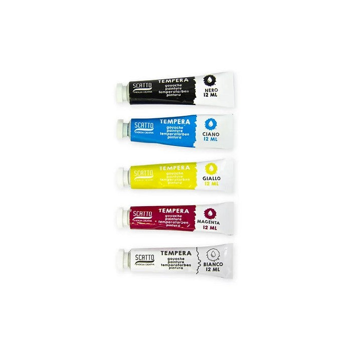 Set 5 colori a tempera in tubetto 12 ml - SCATTO ENERGIA CREATIVA - 34278025593048