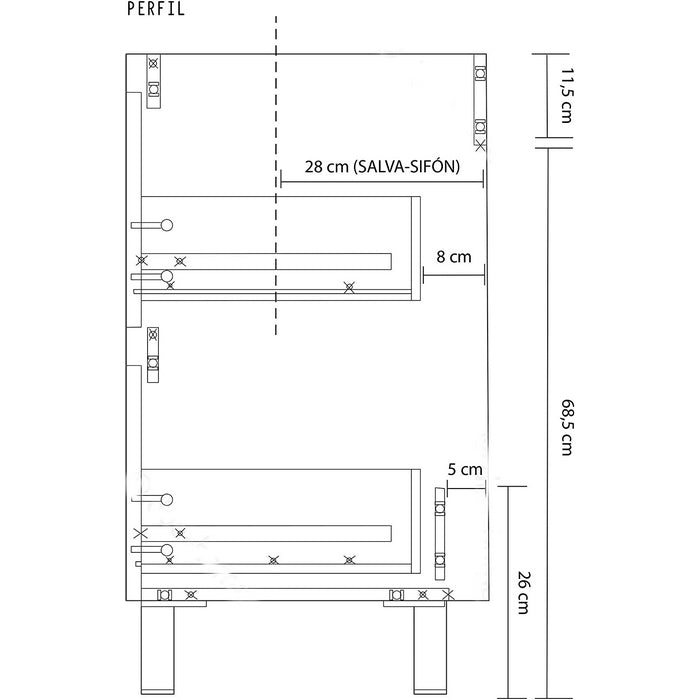 Mobile da bagno con specchio - Dakota - FORES - 34266368016600