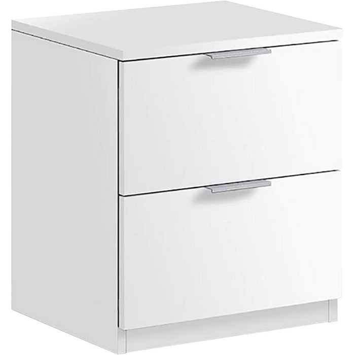 Comodino a 2 cassetti bianco - FORES - 34266401013976