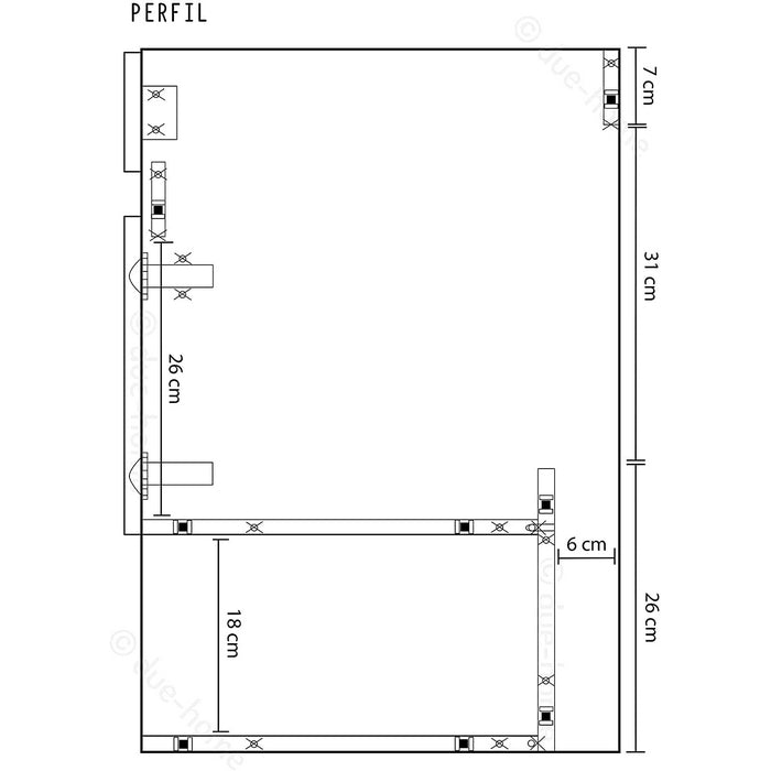 Mobile da bagno pensile 2 ante con specchio - FORES - 34266414678232