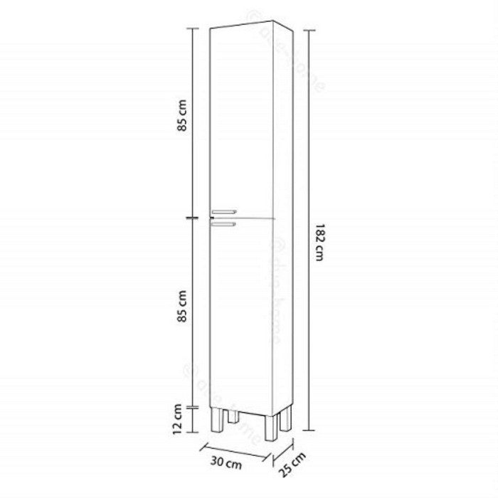 Colonna da bagno grigio cenere - Ceniza - FORES - 34266445709528